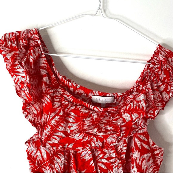 1. State Red White Ruffle Summer Top - Picture 3 of 8